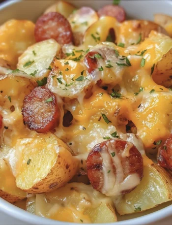 Cheesy Ranch Potatoes Sausage Bake