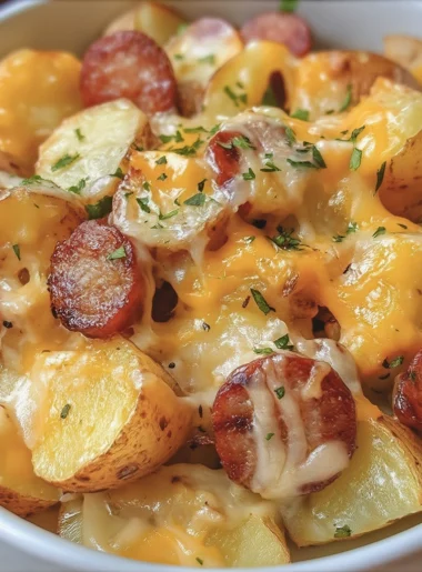Cheesy Ranch Potatoes Sausage Bake