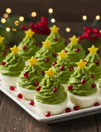 Deviled Egg Christmas Trees Festive Holiday Appetizer
