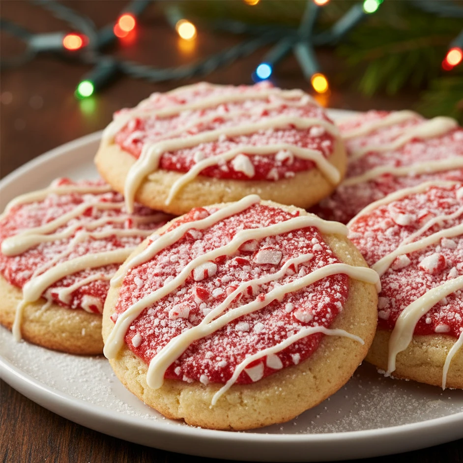 White Chocolate Candy Cane Cookies – Festive & Delicious!